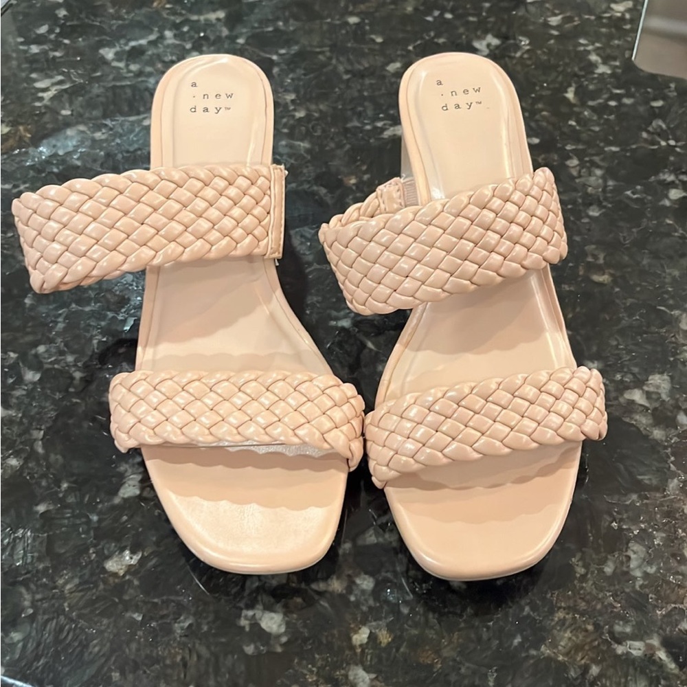 Light pink sandal heels